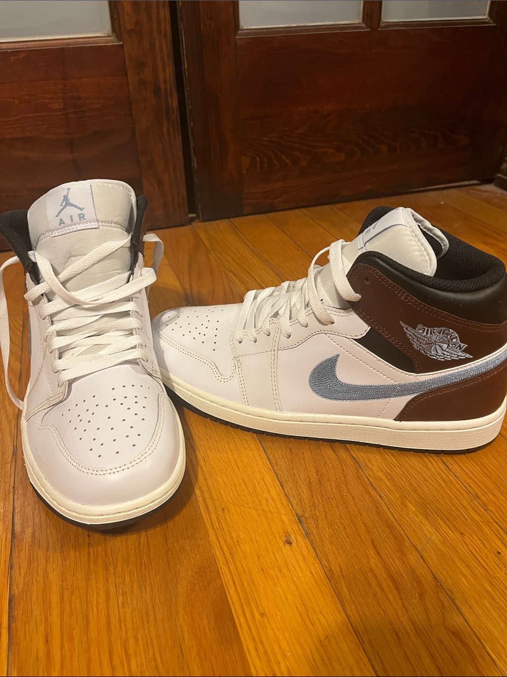 Air Jordan Size 10 Air Jordan 1 Mid Se In The "Brown Blue Grey" Colorway